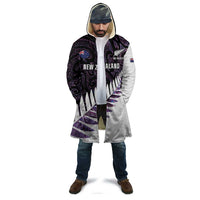 New Zealand Silver Fern Rugby Custom Cloak Go All Black Purple Maori Paua Shell LT14 - Polynesian Pride
