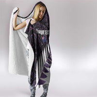 New Zealand Silver Fern Rugby Custom Hooded Blanket Go All Black Purple Maori Paua Shell LT14 - Polynesian Pride