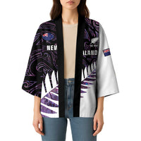 New Zealand Silver Fern Rugby Custom Kimono Go All Black Purple Maori Paua Shell LT14 - Polynesian Pride