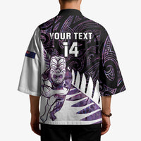 New Zealand Silver Fern Rugby Custom Kimono Go All Black Purple Maori Paua Shell LT14 - Polynesian Pride