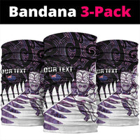 New Zealand Silver Fern Rugby Custom Neck Gaiter Go All Black Purple Maori Paua Shell LT14 package One Size: 25*50cm Purple - Polynesian Pride