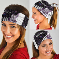 New Zealand Silver Fern Rugby Custom Neck Gaiter Go All Black Purple Maori Paua Shell LT14 - Polynesian Pride