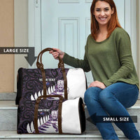 New Zealand Silver Fern Rugby Custom Travel Bag Go All Black Purple Maori Paua Shell LT14 - Polynesian Pride