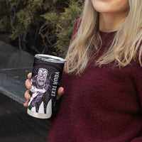 New Zealand Silver Fern Rugby Custom Tumbler Cup Go All Black Purple Maori Paua Shell LT14 - Polynesian Pride