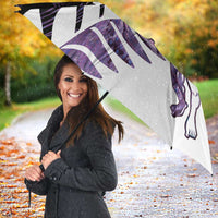 New Zealand Silver Fern Rugby Custom Umbrella Go All Black Purple Maori Paua Shell LT14 - Polynesian Pride