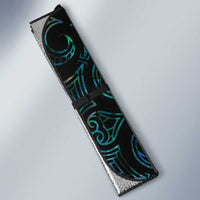 New Zealand Silver Fern Rugby Custom Auto Sun Shade Go All Black Turquoise Maori Paua Shell LT14 - Polynesian Pride