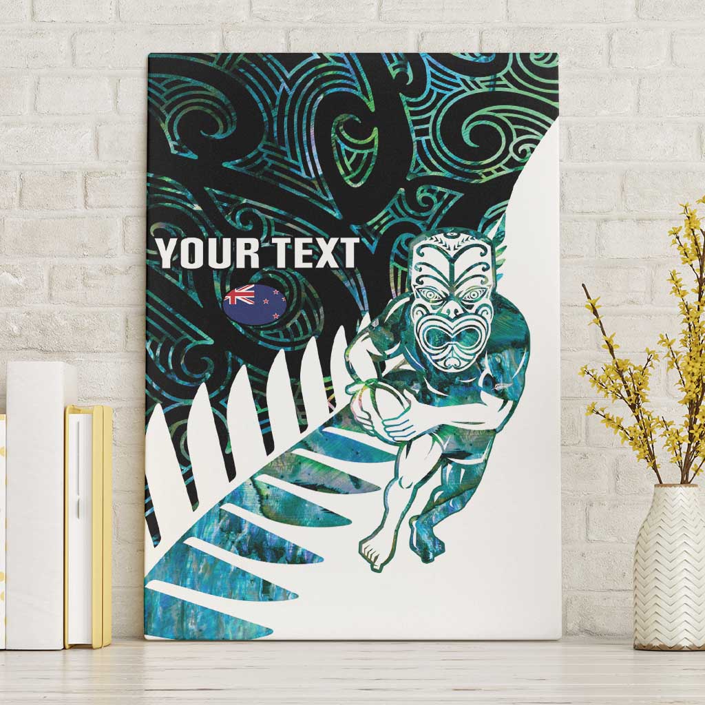 New Zealand Silver Fern Rugby Custom Canvas Wall Art Go All Black Turquoise Maori Paua Shell LT14 Without Frame Turquoise - Polynesian Pride
