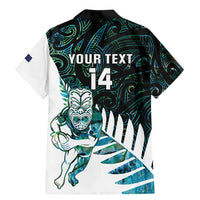 New Zealand Silver Fern Rugby Custom Family Matching Mermaid Dress and Hawaiian Shirt Go All Black Turquoise Maori Paua Shell LT14 - Polynesian Pride