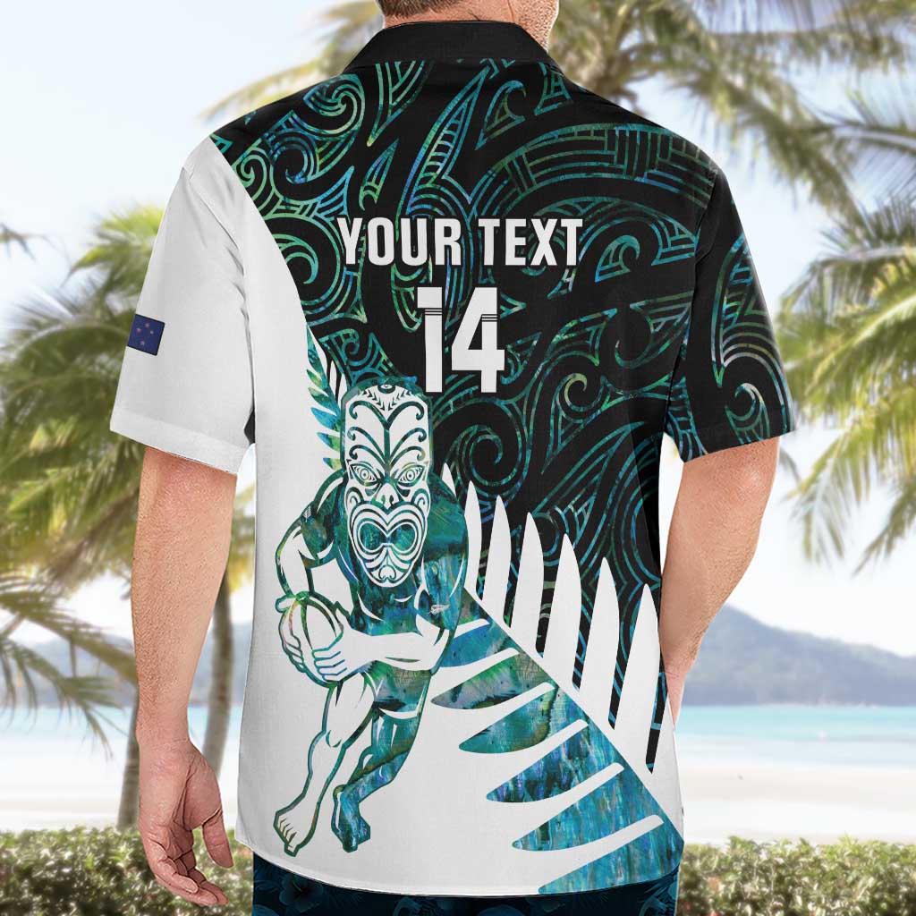 New Zealand Silver Fern Rugby Custom Hawaiian Shirt Go All Black Turquoise Maori Paua Shell LT14 - Polynesian Pride