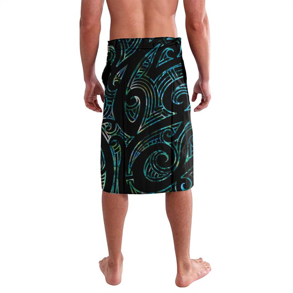 New Zealand Silver Fern Rugby Custom Lavalava Go All Black Turquoise Maori Paua Shell - Polynesian Pride