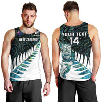 New Zealand Silver Fern Rugby Custom Men Tank Top Go All Black Turquoise Maori Paua Shell LT14 - Polynesian Pride