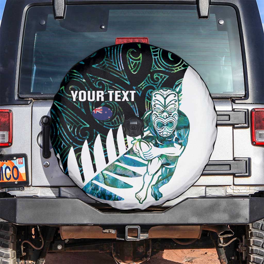 New Zealand Silver Fern Rugby Custom Spare Tire Cover Go All Black Turquoise Maori Paua Shell LT14 Turquoise - Polynesian Pride