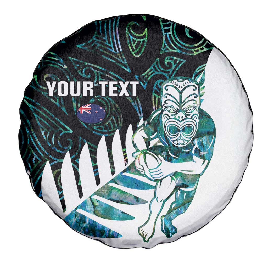 New Zealand Silver Fern Rugby Custom Spare Tire Cover Go All Black Turquoise Maori Paua Shell LT14 - Polynesian Pride