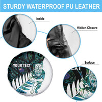 New Zealand Silver Fern Rugby Custom Spare Tire Cover Go All Black Turquoise Maori Paua Shell LT14 - Polynesian Pride