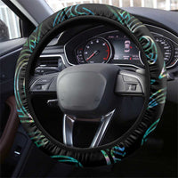 New Zealand Silver Fern Rugby Steering Wheel Cover Go All Black Turquoise Maori Paua Shell LT14 - Polynesian Pride