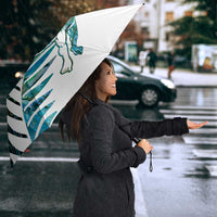 New Zealand Silver Fern Rugby Custom Umbrella Go All Black Turquoise Maori Paua Shell LT14 - Polynesian Pride