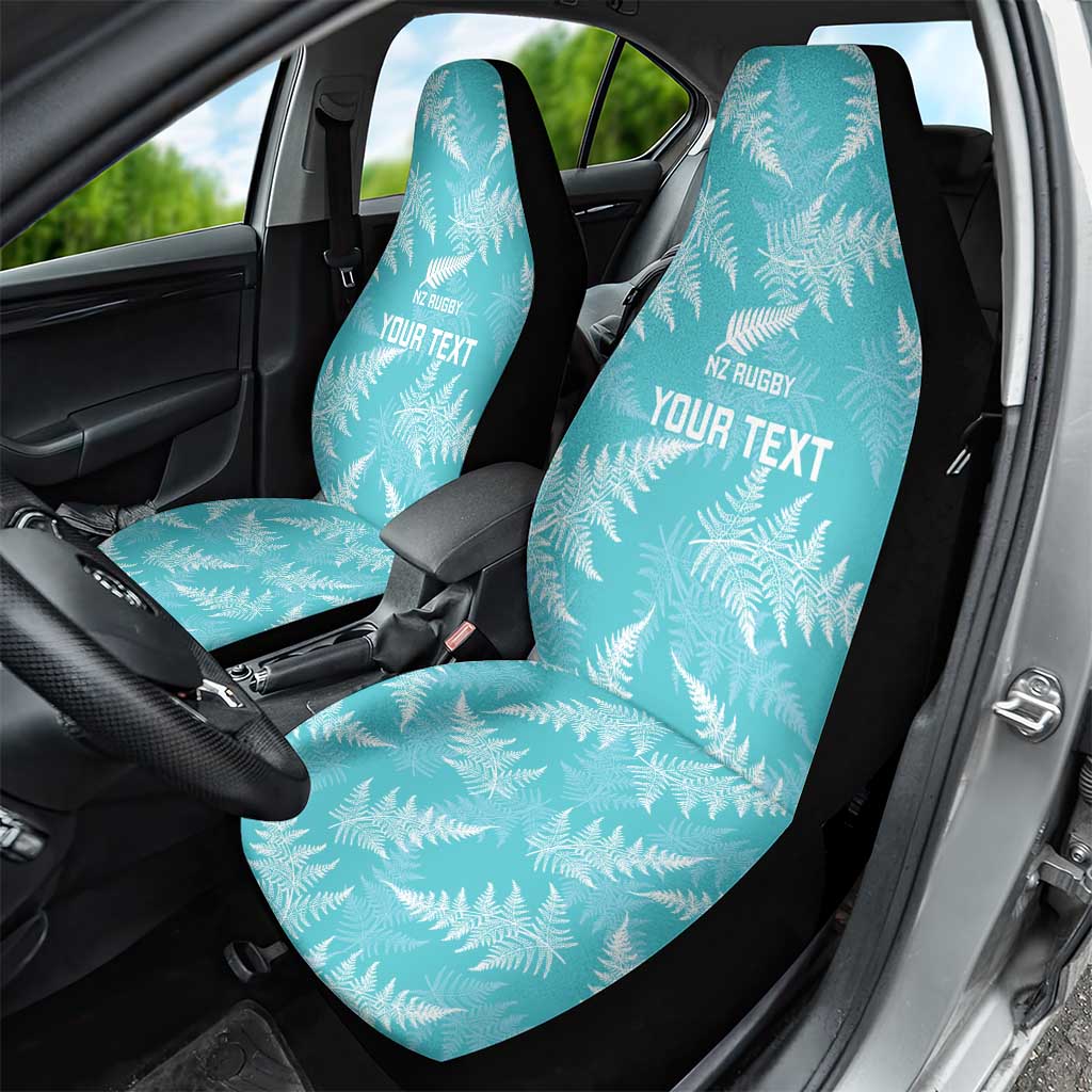 New Zealand Silver Fern Rugby Custom Car Seat Cover Go Aotearoa Champions Turquoise Version LT14 - Polynesian Pride