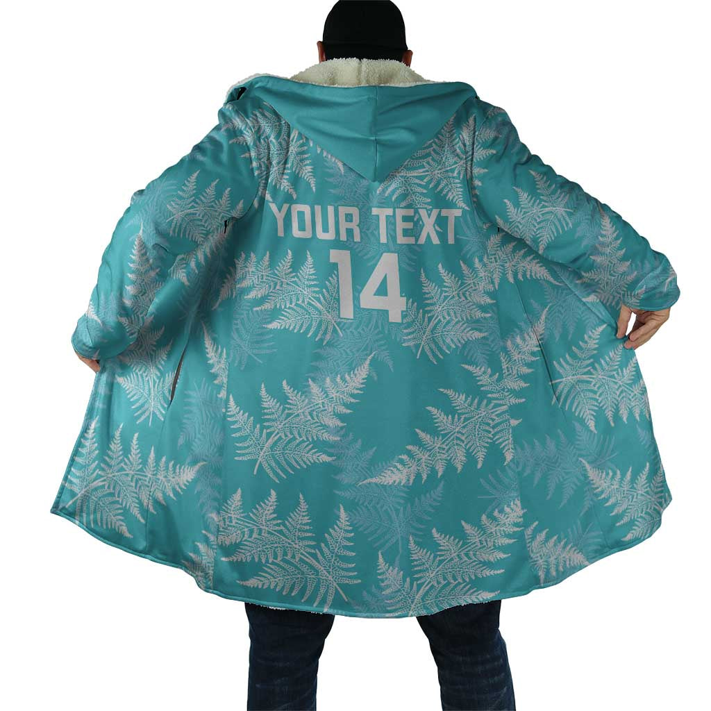 New Zealand Silver Fern Rugby Custom Cloak Go Aotearoa Champions Turquoise Version - Polynesian Pride