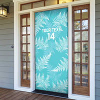 New Zealand Silver Fern Rugby Custom Door Cover Go Aotearoa Champions Turquoise Version LT14 - Polynesian Pride