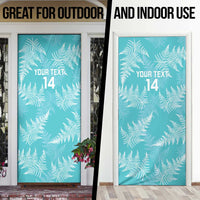 New Zealand Silver Fern Rugby Custom Door Cover Go Aotearoa Champions Turquoise Version LT14 - Polynesian Pride