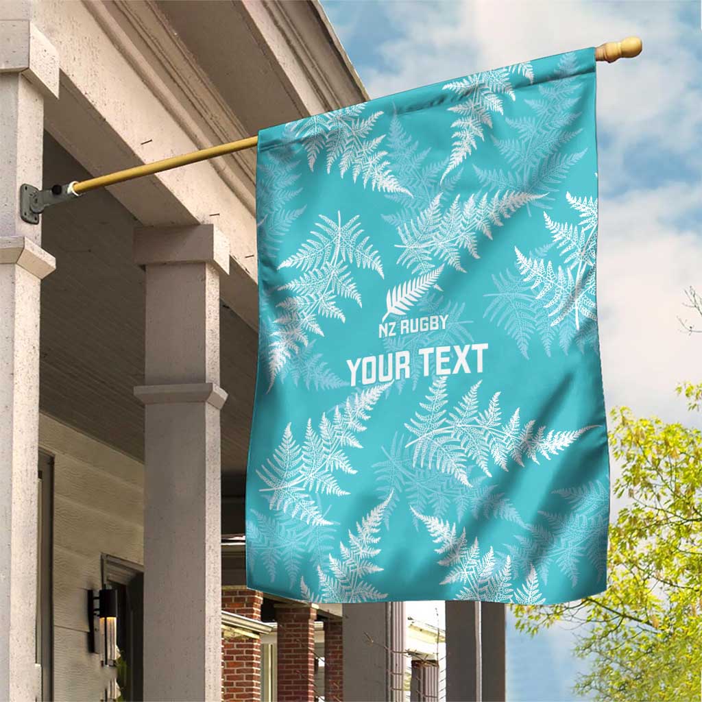 New Zealand Silver Fern Rugby Custom Garden Flag Go Aotearoa Champions Turquoise Version LT14 House Flag Turquoise - Polynesian Pride