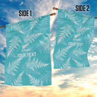 New Zealand Silver Fern Rugby Custom Garden Flag Go Aotearoa Champions Turquoise Version LT14 - Polynesian Pride