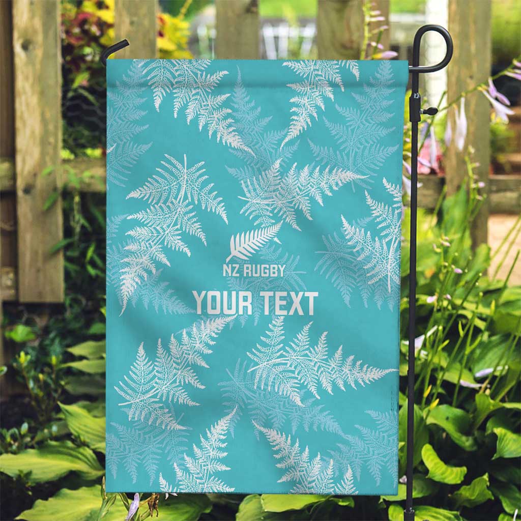 New Zealand Silver Fern Rugby Custom Garden Flag Go Aotearoa Champions Turquoise Version LT14 Garden Flag Turquoise - Polynesian Pride