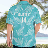 New Zealand Silver Fern Rugby Custom Hawaiian Shirt Go Aotearoa Champions Turquoise Version LT14 - Polynesian Pride
