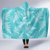 New Zealand Silver Fern Rugby Custom Hooded Blanket Go Aotearoa Champions Turquoise Version LT14 One Size Turquoise - Polynesian Pride