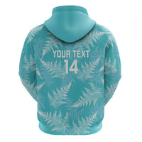 New Zealand Silver Fern Rugby Custom Hoodie Go Aotearoa Champions Turquoise Version LT14 - Polynesian Pride
