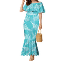 New Zealand Silver Fern Rugby Custom Mermaid Dress Go Aotearoa Champions Turquoise Version LT14 Women Turquoise - Polynesian Pride