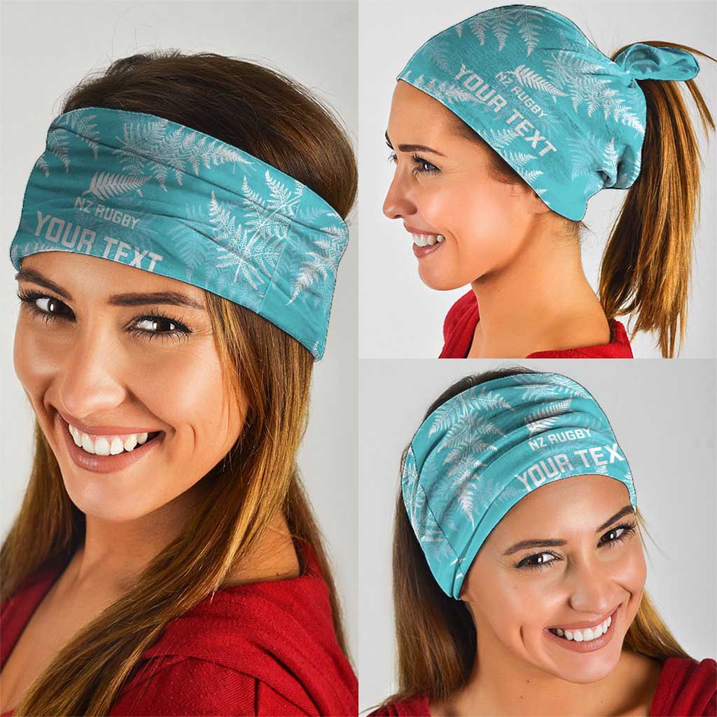 New Zealand Silver Fern Rugby Custom Neck Gaiter Go Aotearoa Champions Turquoise Version - Polynesian Pride
