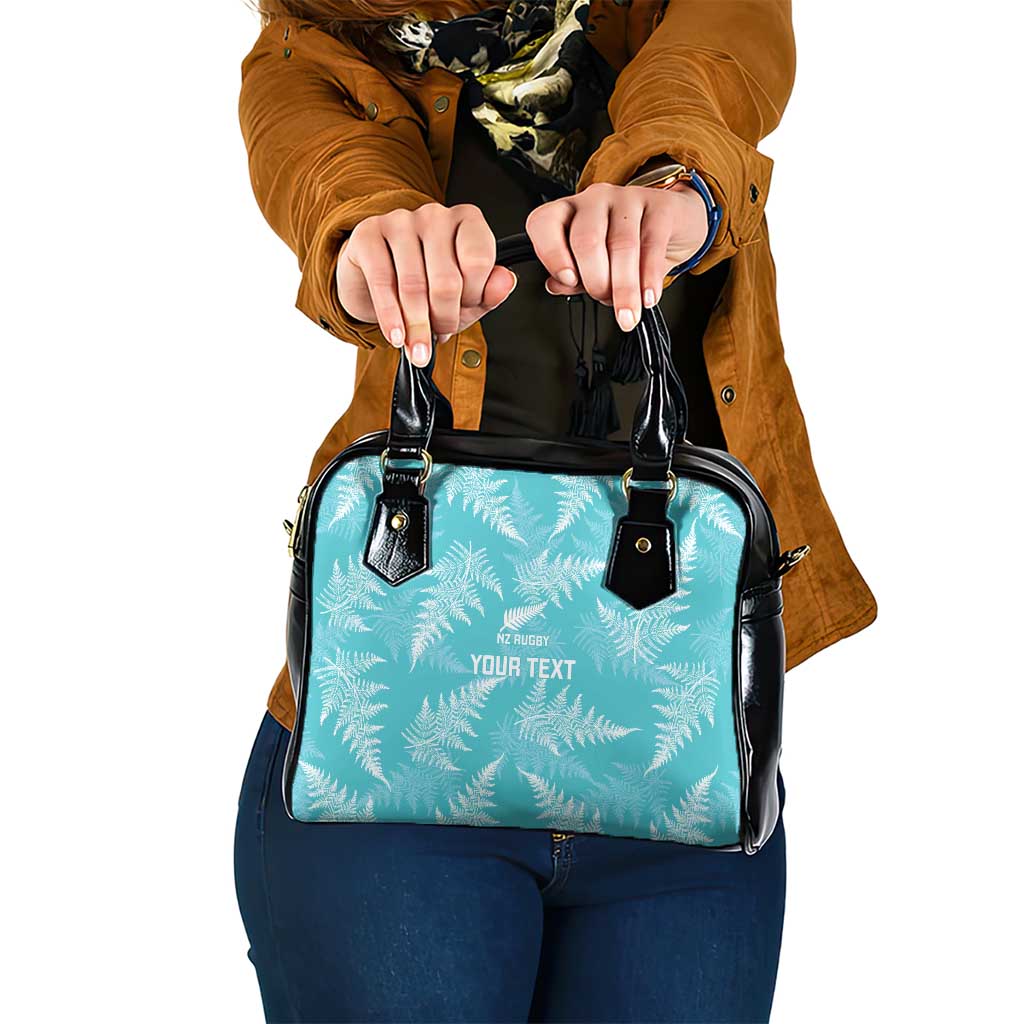 New Zealand Silver Fern Rugby Custom Shoulder Handbag Go Aotearoa Champions Turquoise Version - Polynesian Pride