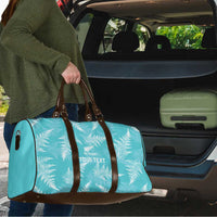 New Zealand Silver Fern Rugby Custom Travel Bag Go Aotearoa Champions Turquoise Version LT14 - Polynesian Pride