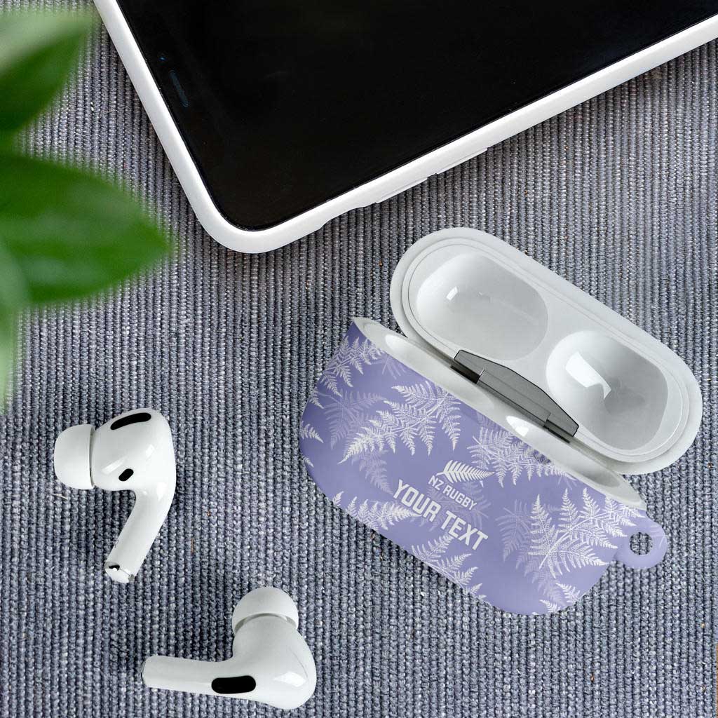 New Zealand Silver Fern Rugby Custom AirPods Case Go Aotearoa Champions Purple Version LT14 - Polynesian Pride