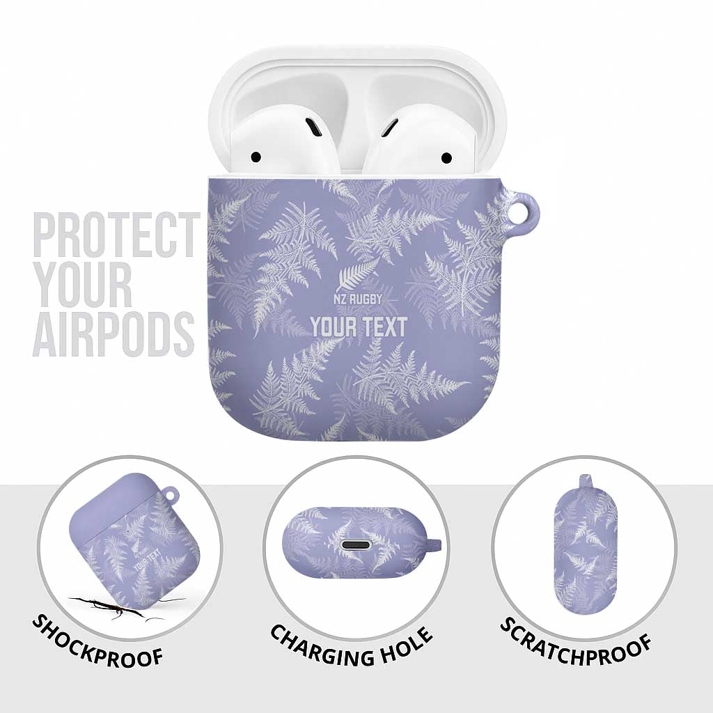 New Zealand Silver Fern Rugby Custom AirPods Case Go Aotearoa Champions Purple Version LT14 - Polynesian Pride