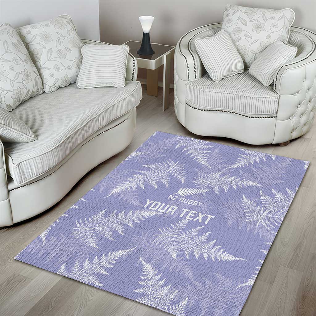 New Zealand Silver Fern Rugby Custom Area Rug Go Aotearoa Champions Purple Version - Polynesian Pride
