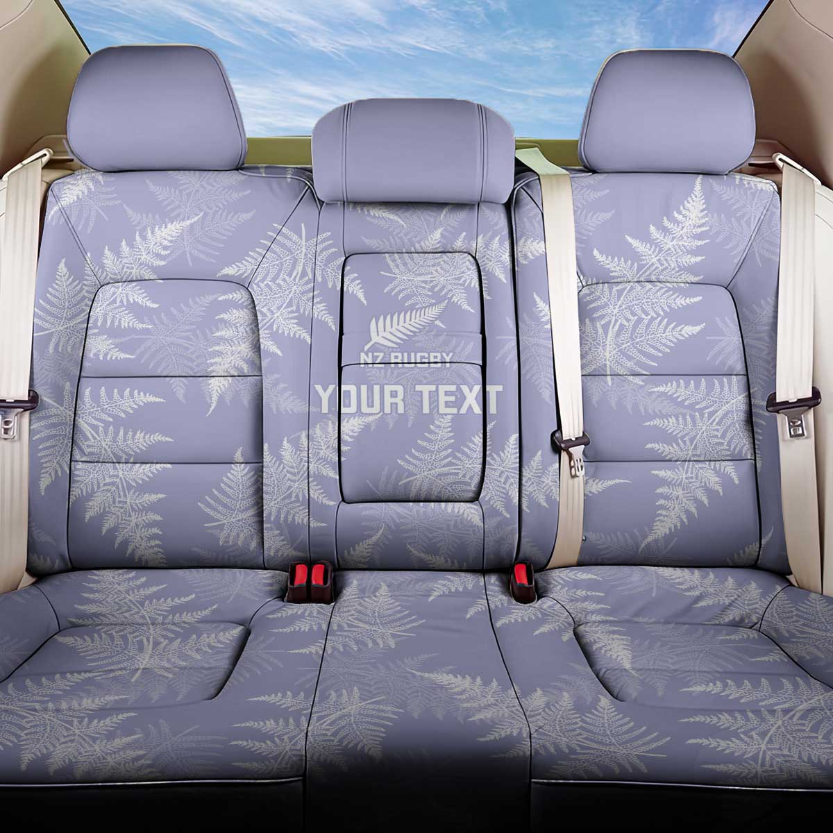New Zealand Silver Fern Rugby Custom Back Car Seat Cover Go Aotearoa Champions Purple Version LT14 One Size Purple - Polynesian Pride