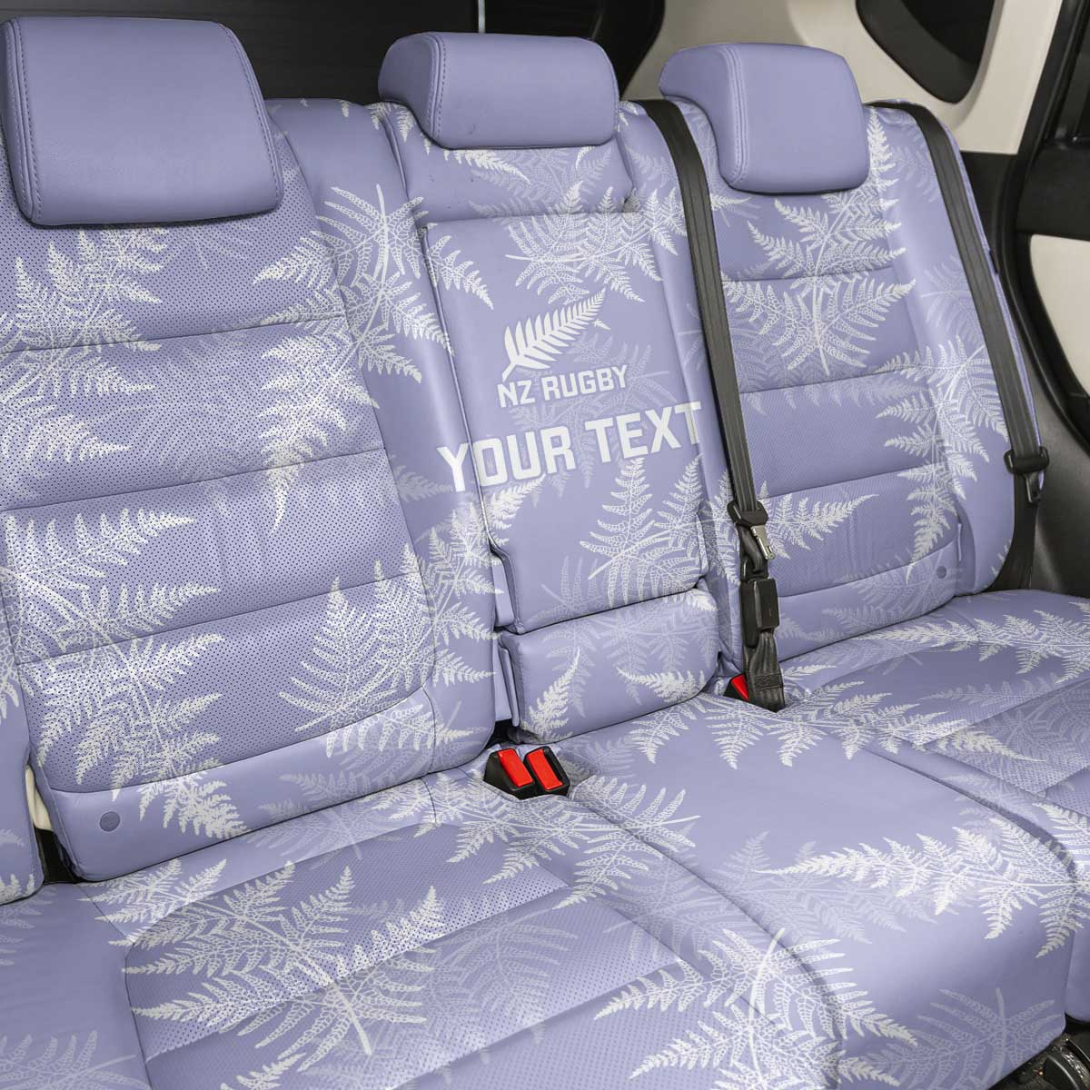 New Zealand Silver Fern Rugby Custom Back Car Seat Cover Go Aotearoa Champions Purple Version LT14 - Polynesian Pride