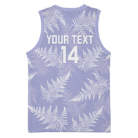 New Zealand Silver Fern Rugby Custom Basketball Jersey Go Aotearoa Champions Purple Version - Polynesian Pride