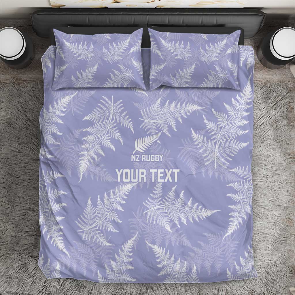 New Zealand Silver Fern Rugby Custom Bedding Set Go Aotearoa Champions Purple Version - Polynesian Pride