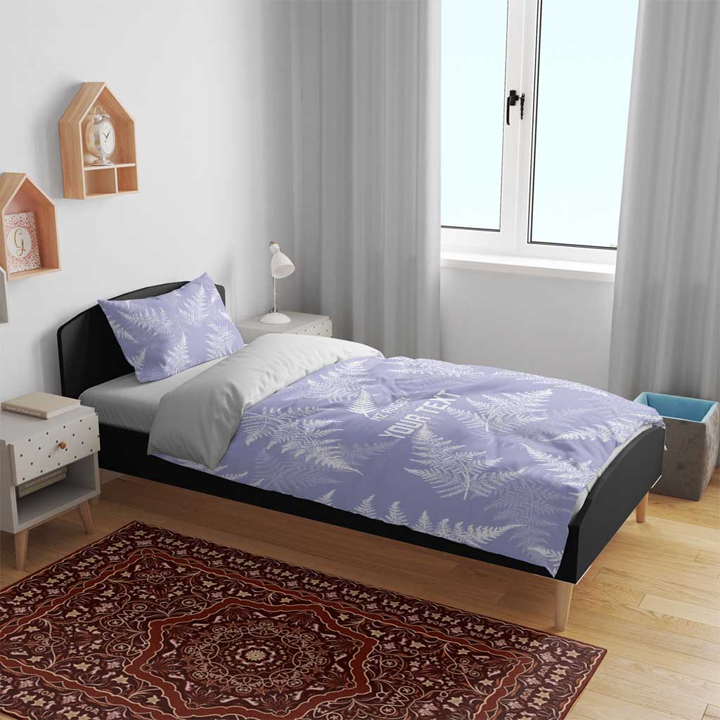 New Zealand Silver Fern Rugby Custom Bedding Set Go Aotearoa Champions Purple Version - Polynesian Pride