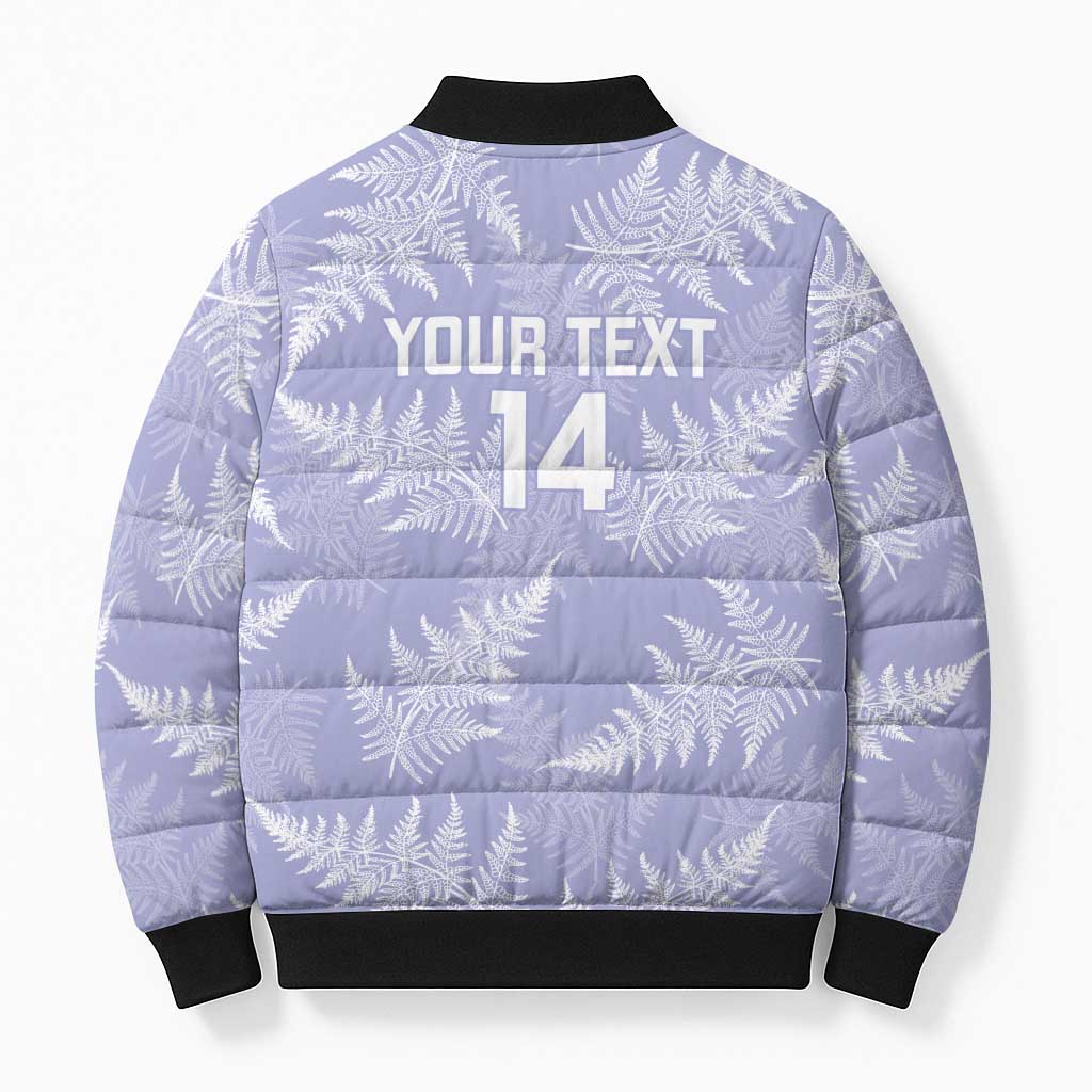 New Zealand Silver Fern Rugby Custom Bomber Puffer Jacket Go Aotearoa Champions Purple Version - Polynesian Pride