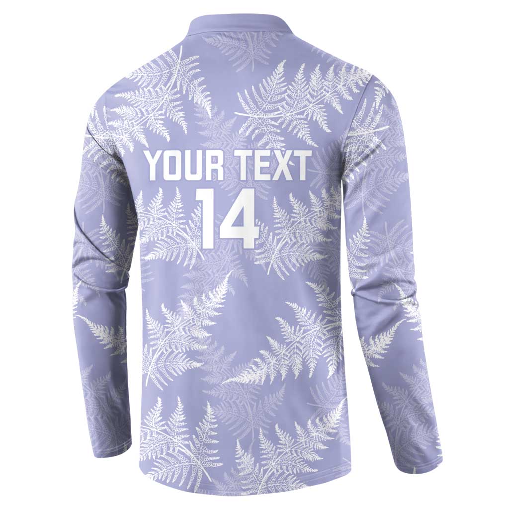 New Zealand Silver Fern Rugby Custom Button Sweatshirt Go Aotearoa Champions Purple Version - Polynesian Pride