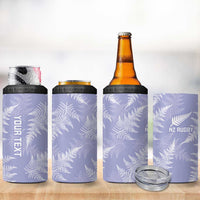New Zealand Silver Fern Rugby Custom 4 in 1 Can Cooler Tumbler Go Aotearoa Champions Purple Version LT14 - Polynesian Pride
