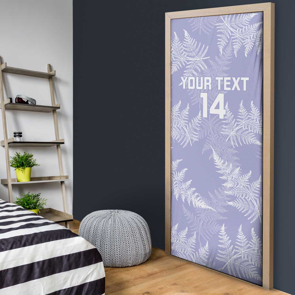 New Zealand Silver Fern Rugby Custom Door Cover Go Aotearoa Champions Purple Version LT14 - Polynesian Pride