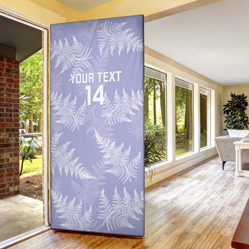 New Zealand Silver Fern Rugby Custom Door Cover Go Aotearoa Champions Purple Version LT14 - Polynesian Pride