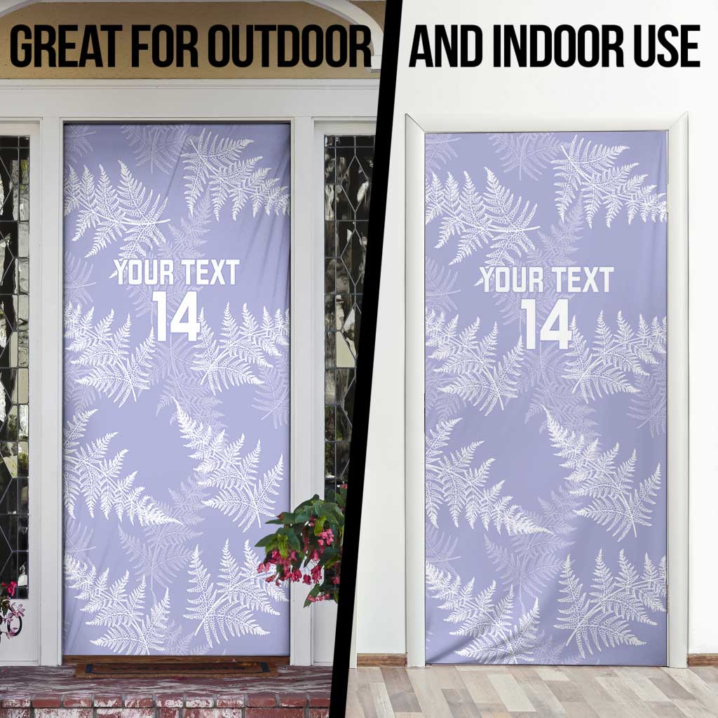 New Zealand Silver Fern Rugby Custom Door Cover Go Aotearoa Champions Purple Version LT14 - Polynesian Pride
