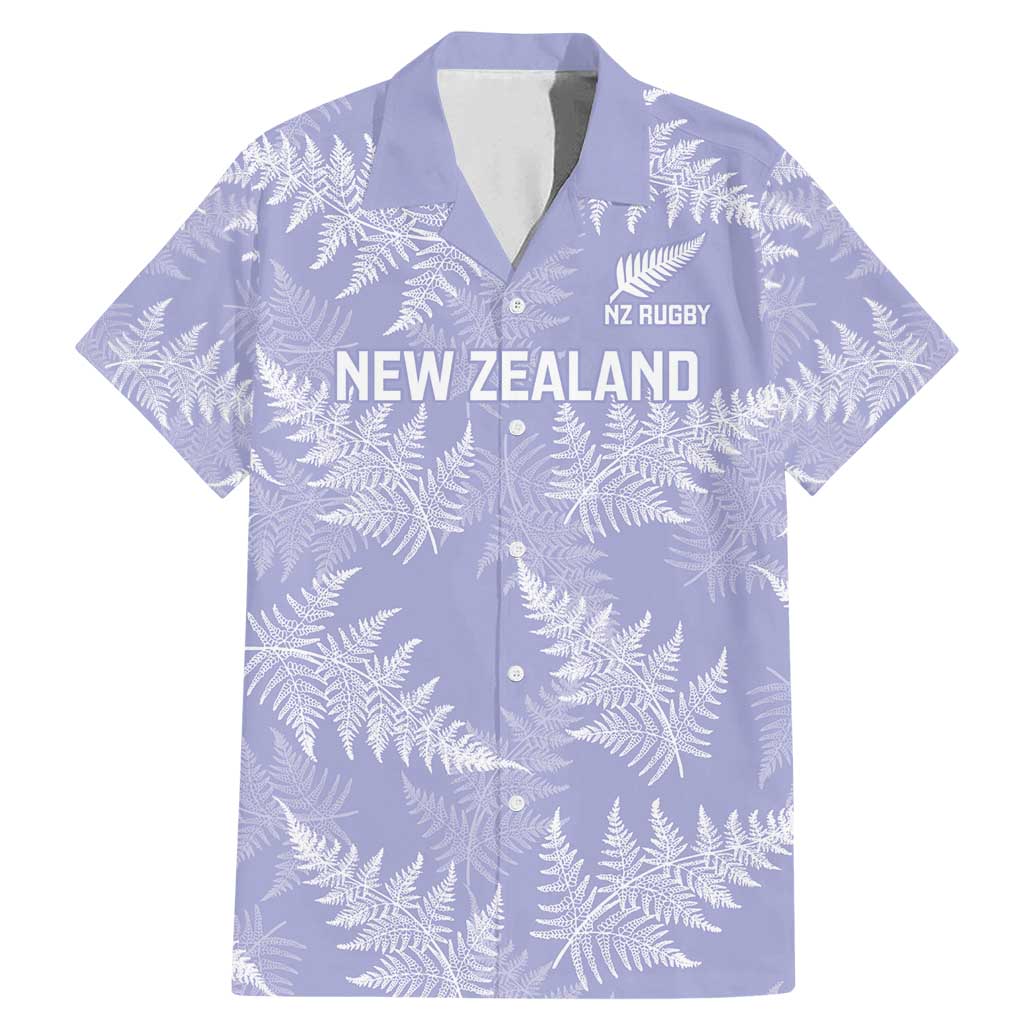 New Zealand Silver Fern Rugby Custom Family Matching Mermaid Dress and Hawaiian Shirt Go Aotearoa Champions Purple Version LT14 Dad's Shirt - Short Sleeve Purple - Polynesian Pride