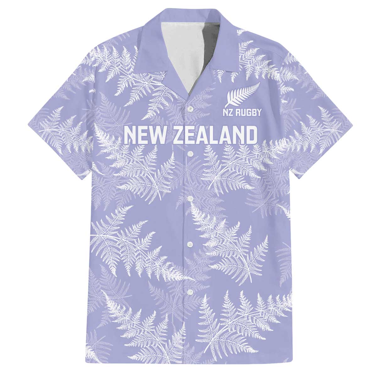 New Zealand Silver Fern Rugby Custom Family Matching Off The Shoulder Long Sleeve Dress and Hawaiian Shirt Go Aotearoa Champions Purple Version LT14 Dad's Shirt - Short Sleeve Purple - Polynesian Pride